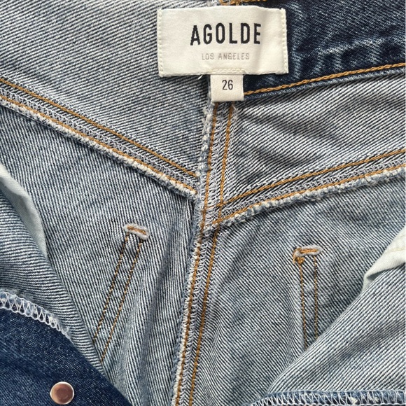 Agolde Revolve Criss Cross High Rise Straight Jean - Picture 9 of 13